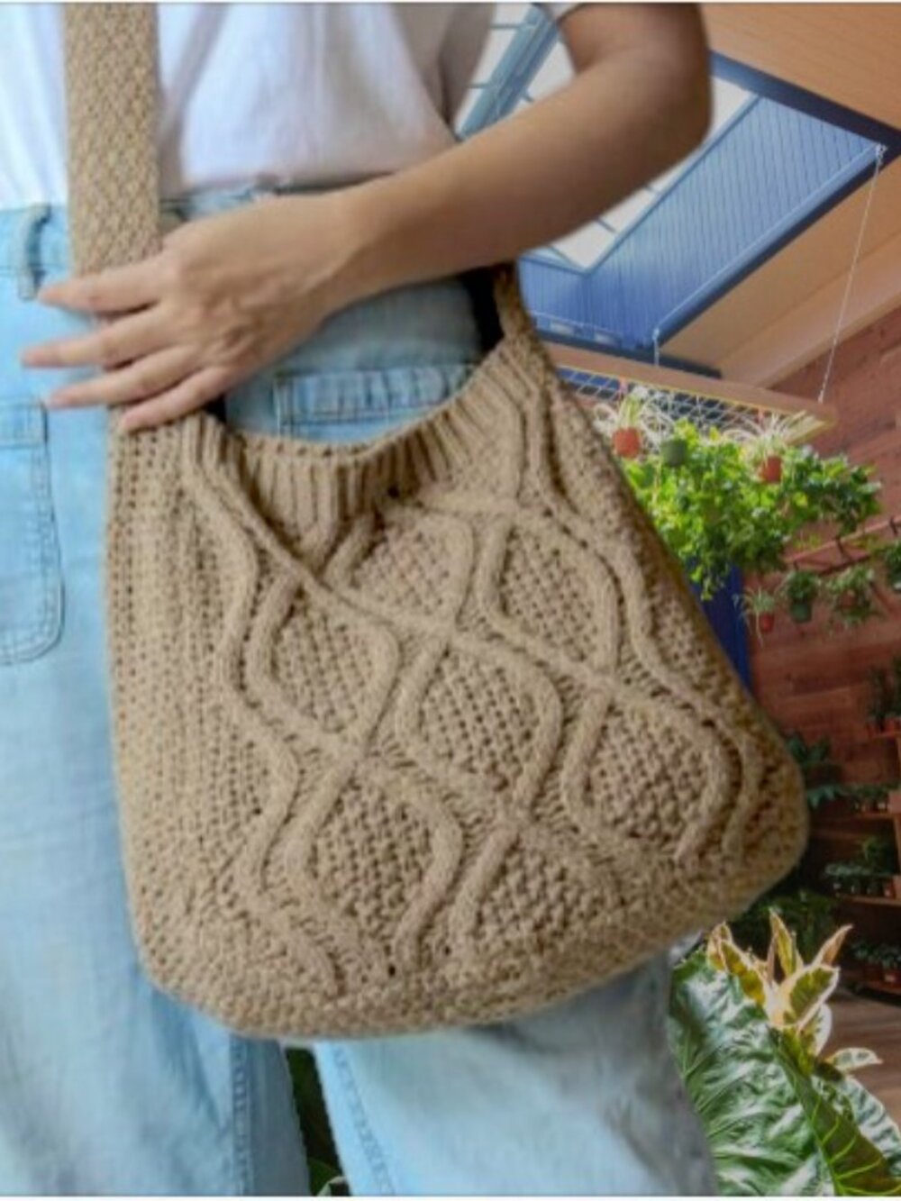 Bohemian Crochet Hobo Bag
